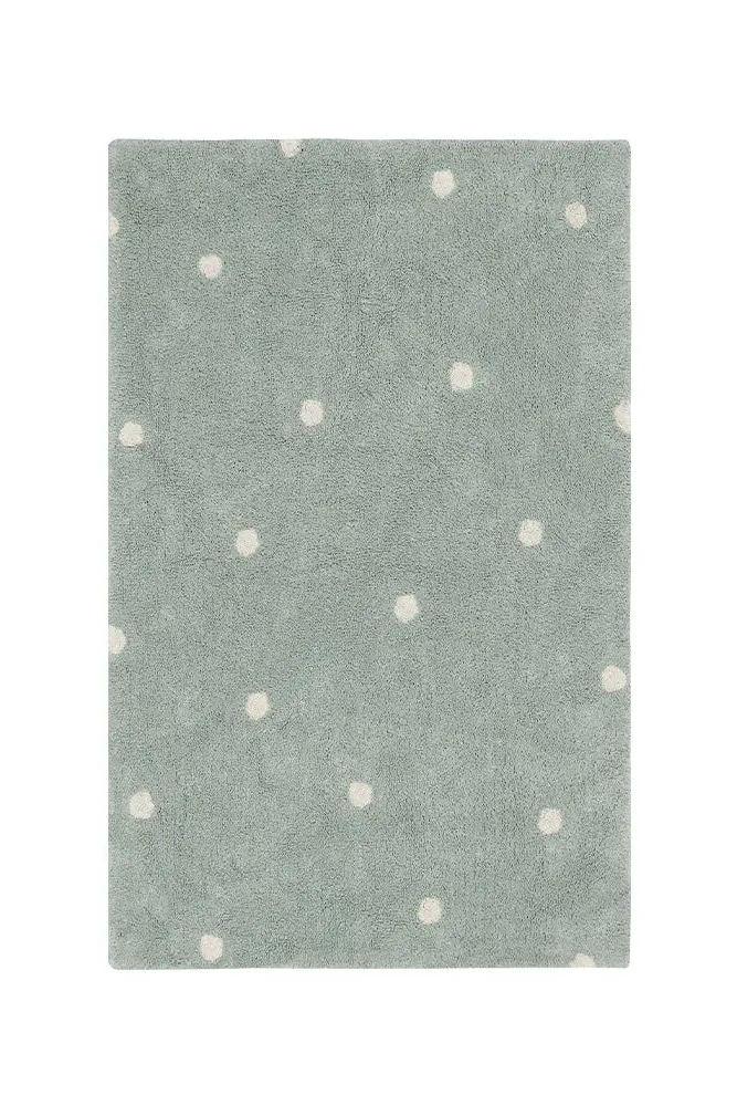 Mini Dot Washable Rug - Blue Sage, Cotton image