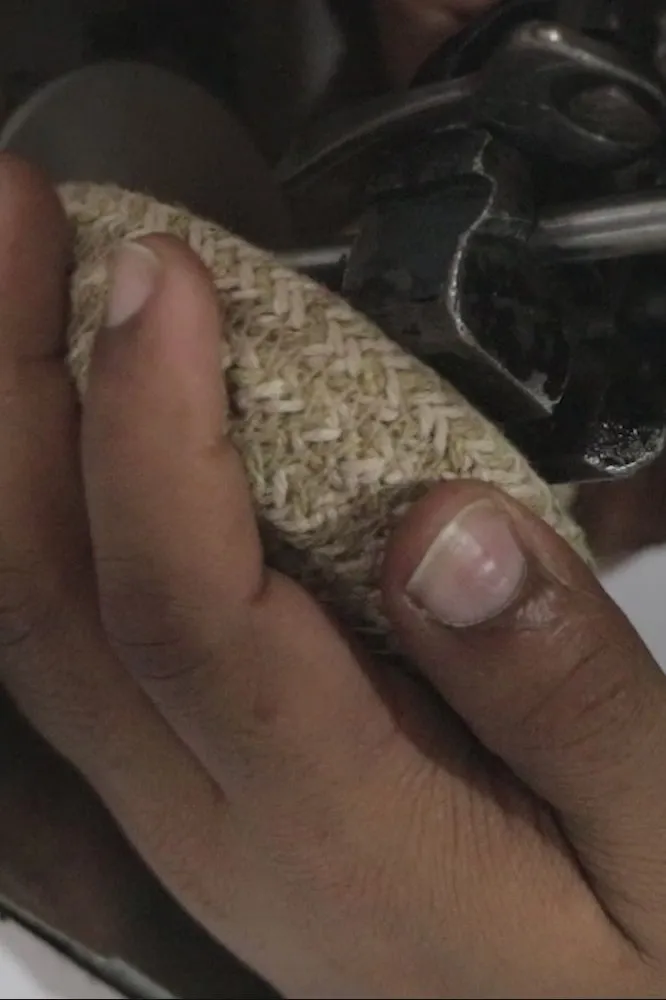 Mini Tree Basket 5" x 7" - Green Blue, Cotton