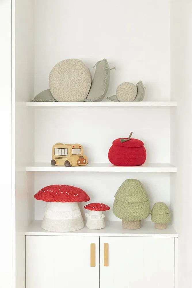 Mini Tree Basket 5" x 7" - Green Blue, Cotton