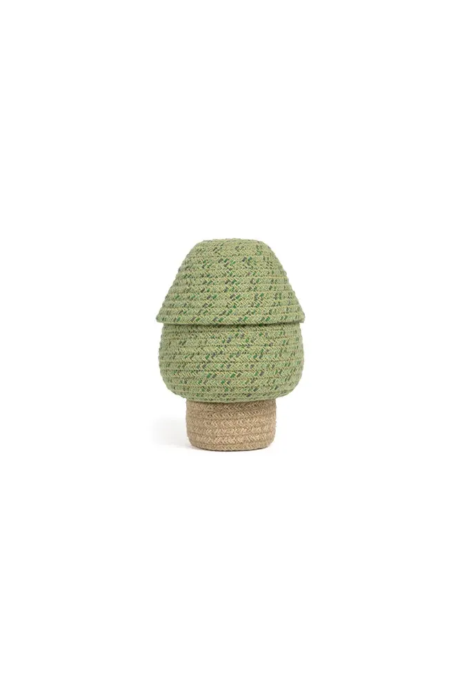 Mini Tree Basket 5" x 7" - Green Blue, Cotton image