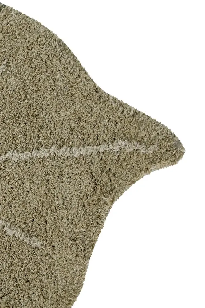 Mini Washable Monstera Rug 2'5" x 3'3" - Olive