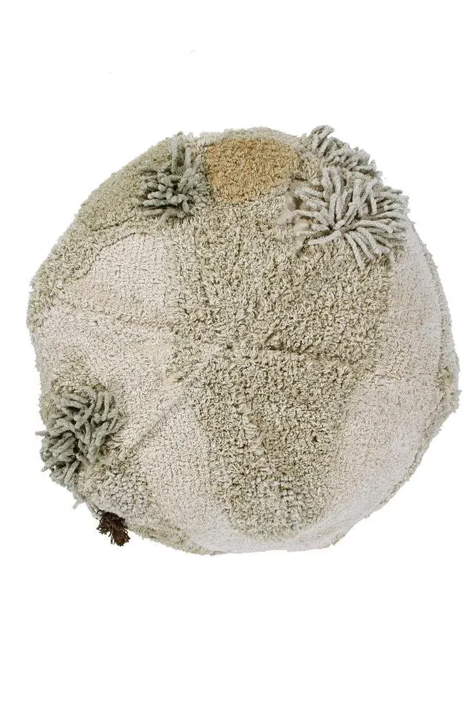 Mossy Rock Round Pouf