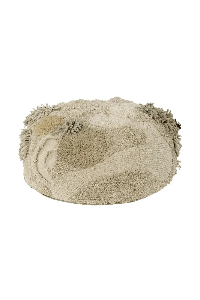 Mossy Rock Round Pouf