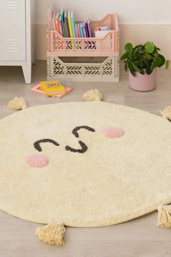 Mr Wonderful X Lorena Canals Round Washable Rug - Sunshine