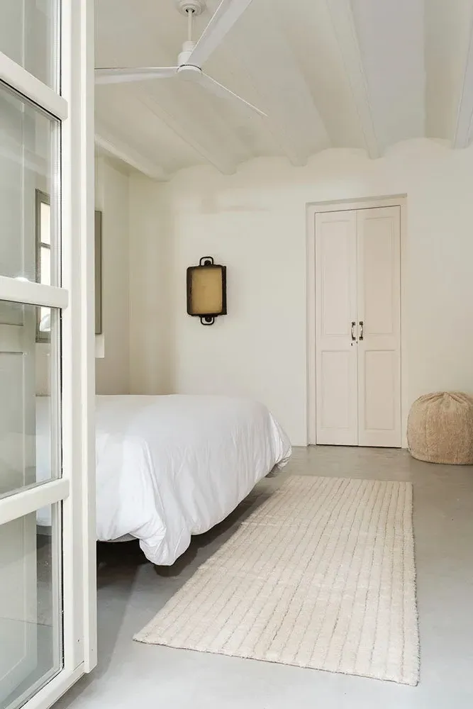 Net Area Rug - Natural, Wool