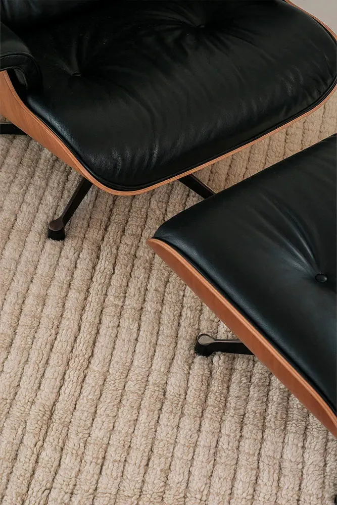 Net Area Rug - Natural, Wool