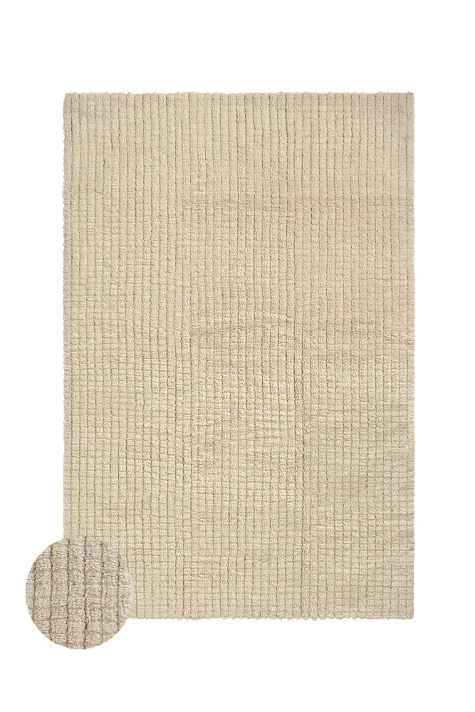 Net Area Rug - Natural, Wool
