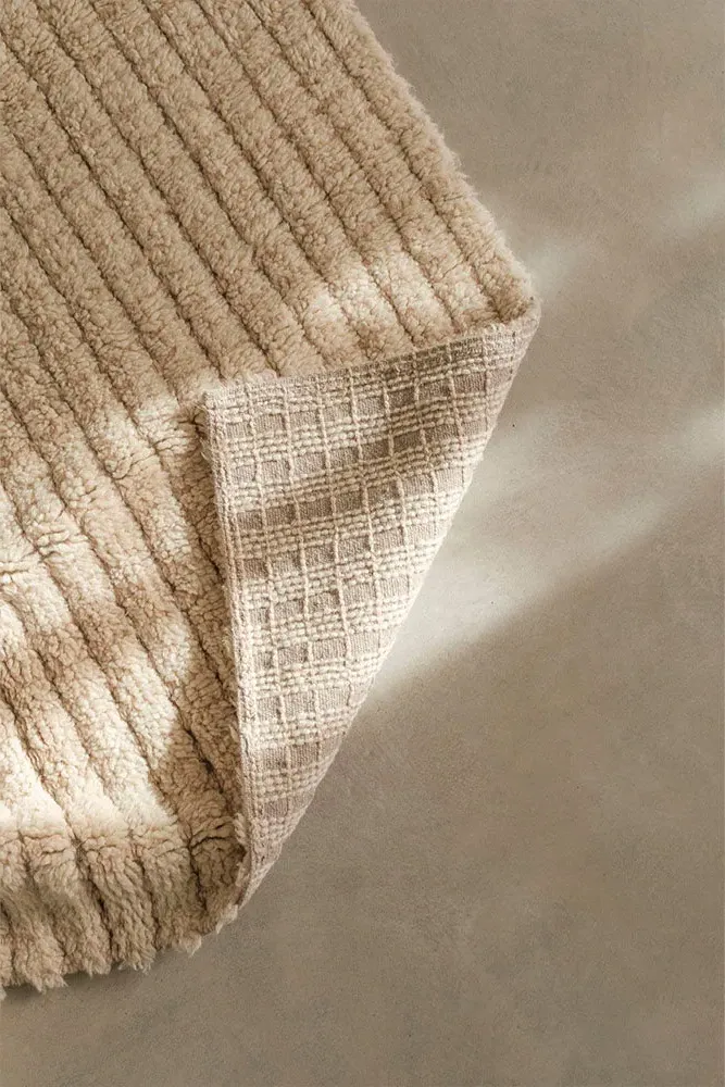 Net Area Rug - Natural, Wool