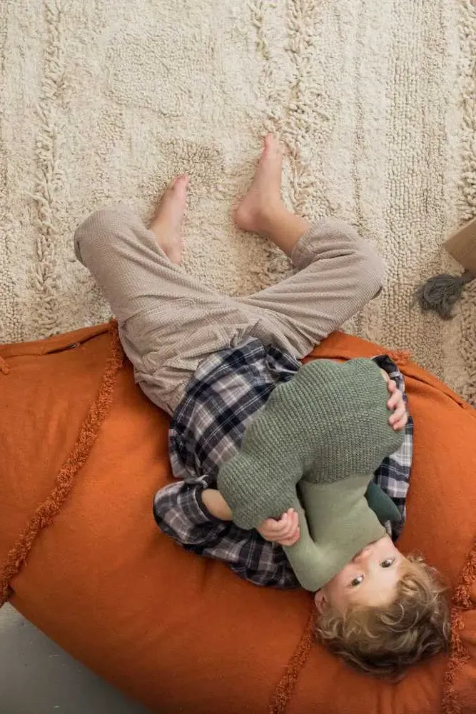 Oli & Carol Brucy Broccoli Knitted Cushion - Green, Cotton