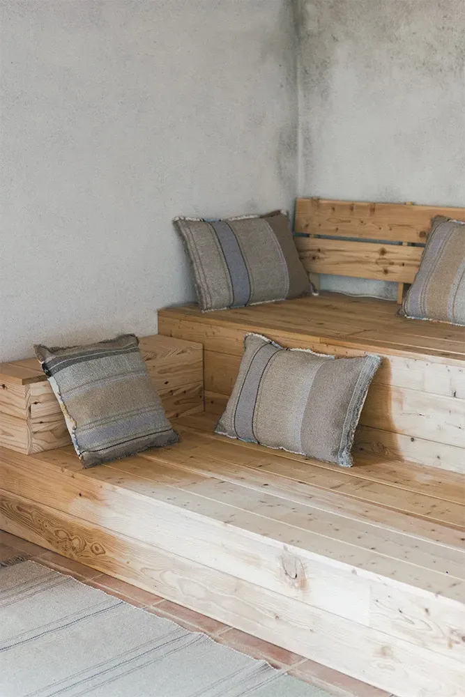 Puebla Rectangular Cushion with Fringes - Handloom