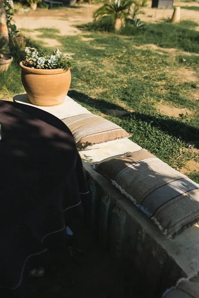 Puebla Rectangular Cushion with Fringes - Handloom