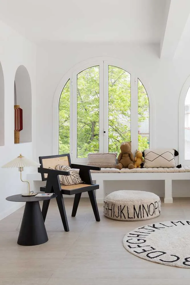 Puff ABC Round Pouf - Black