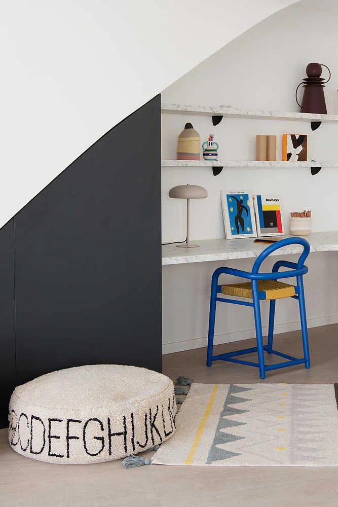 Puff ABC Round Pouf - Black