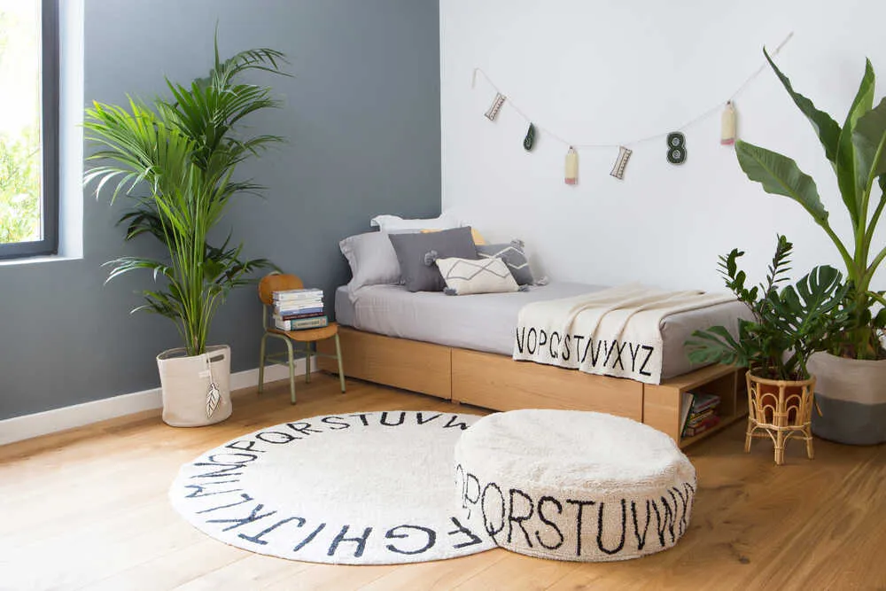 Puff ABC Round Pouf - Black