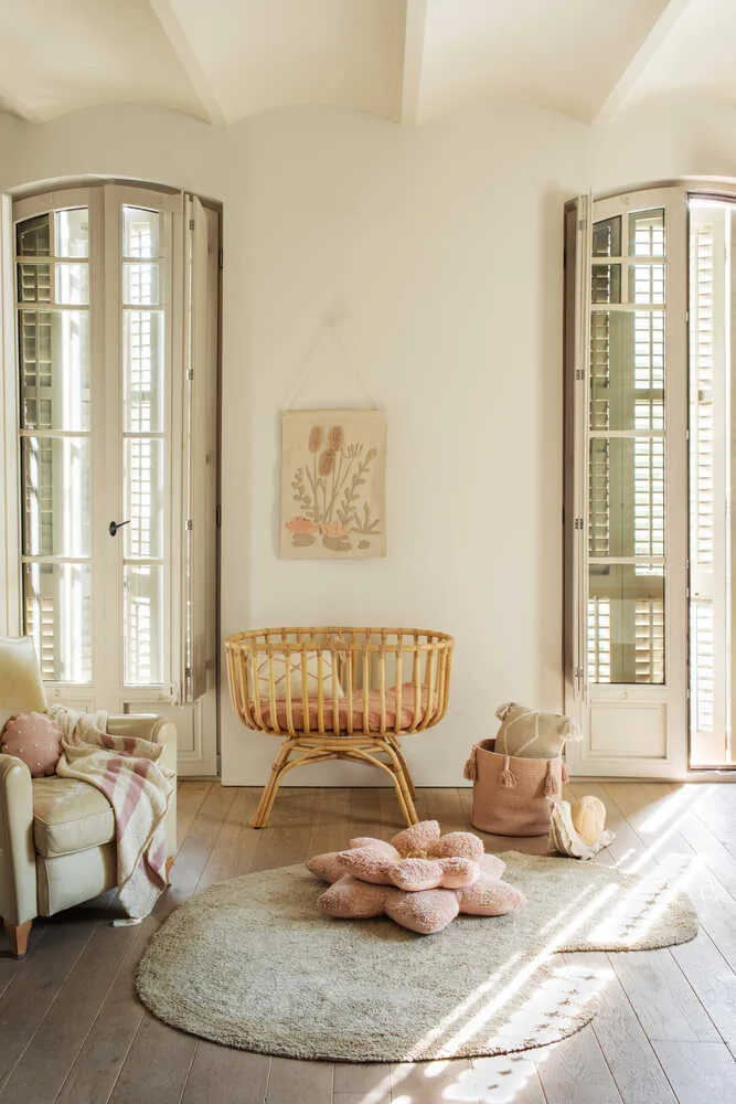 Puffy Lily Cotton Rug with Pillow - Water Lily Shape