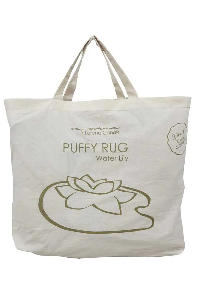 Puffy Lily Cotton Rug with Pillow - Water Lily Shape