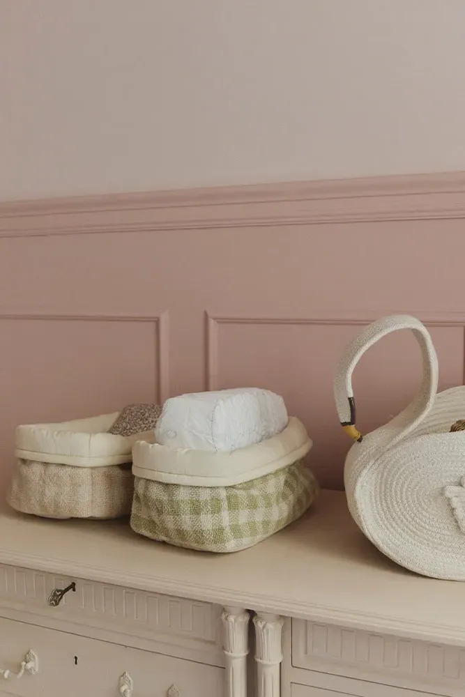 Quilted Basket - Matcha