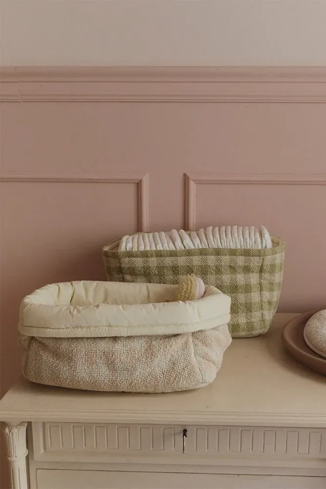 Quilted Basket - Matcha