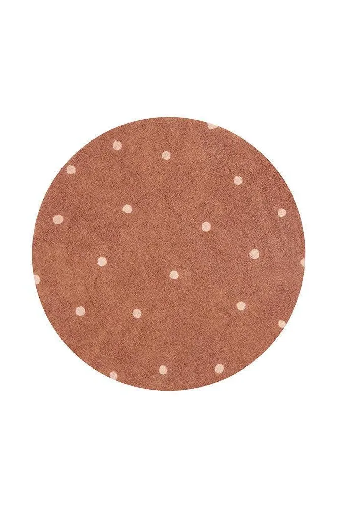 Round Rug Dot - Chestnut, Cotton image