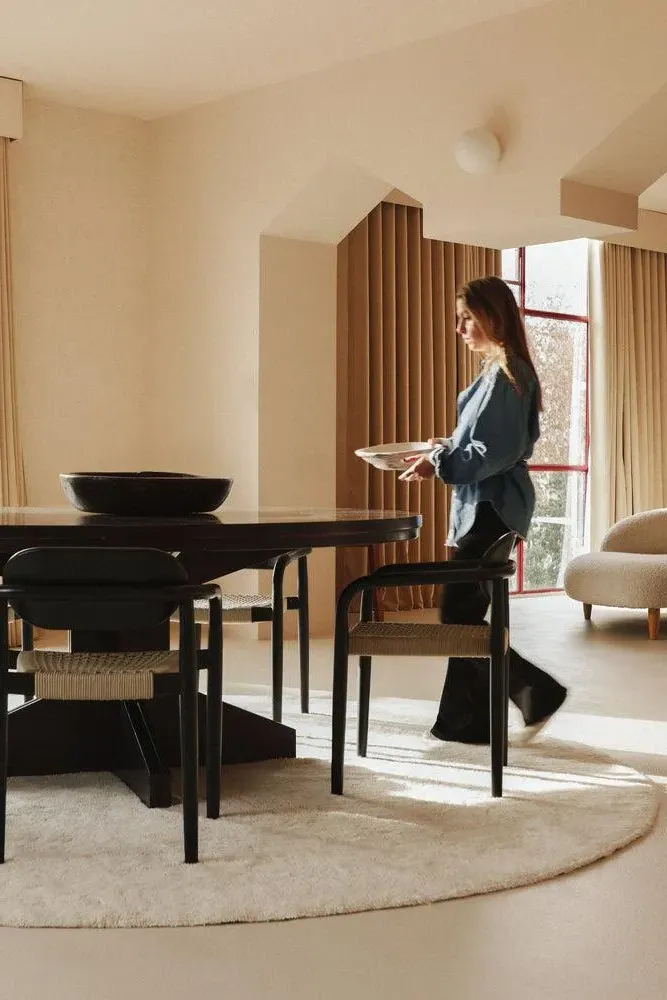 Round Rug Natural - Wool