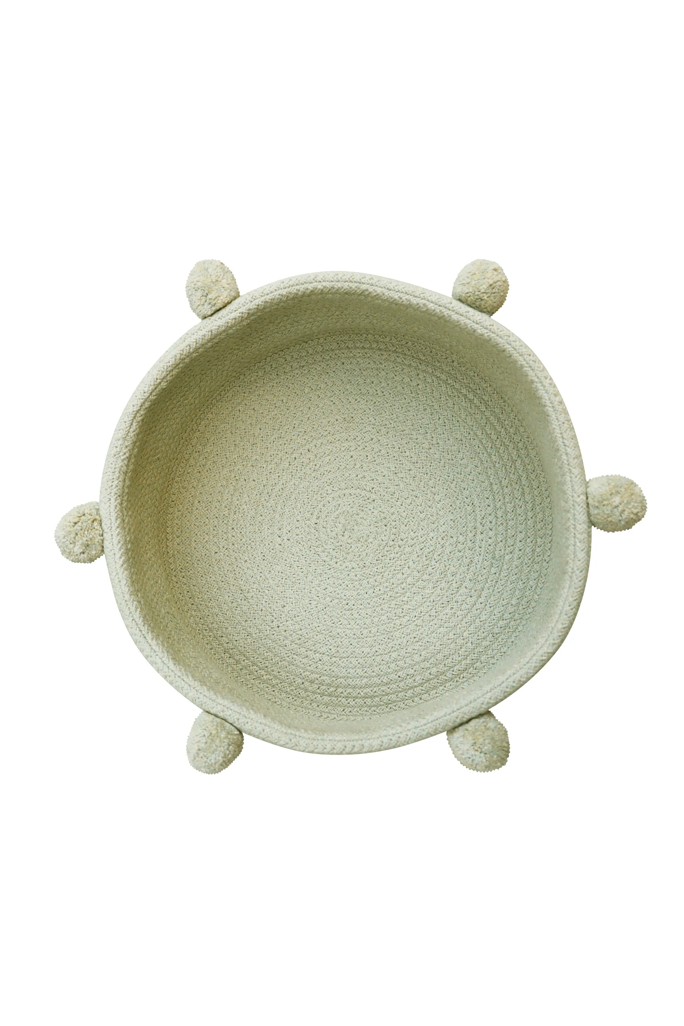 Round Storage Basket Tray - Olive, Cotton
