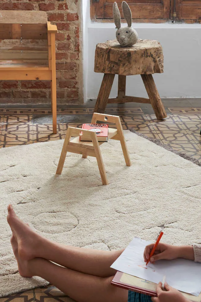 Rugcycled Medium Washable Rug ABC - Natural Fibers