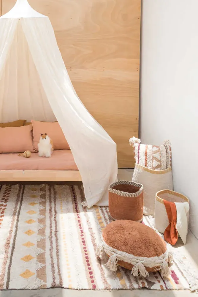 Sind Round Floor Cushion - Terracotta