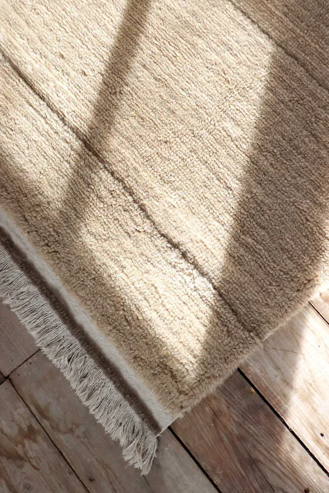 Steppe Area Rug - Beige, Wool