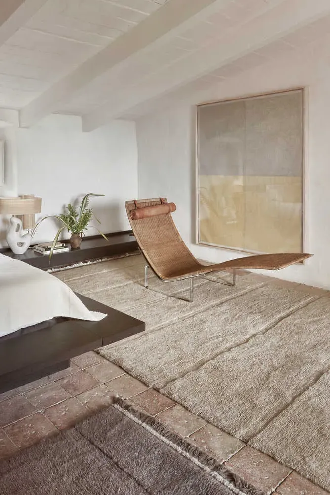 Steppe Area Rug - Beige, Wool