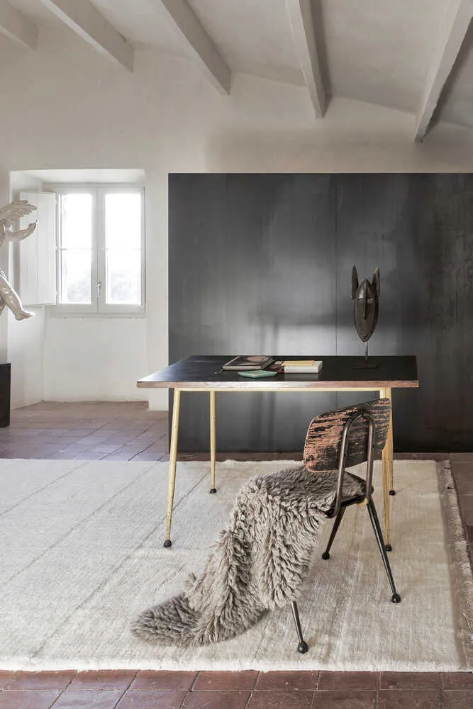 Steppe Area Rug - White, Wool