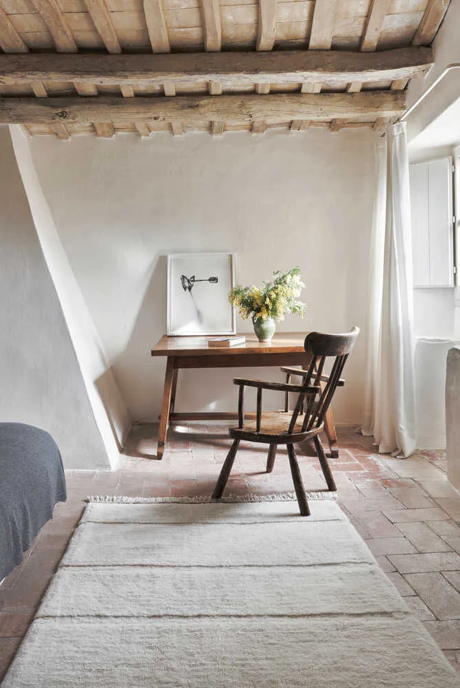 Steppe Area Rug - White, Wool