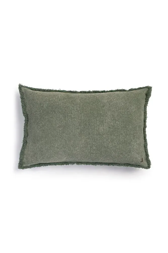 Stonewashed Rectangular Cushion - Duck Green, Cotton image