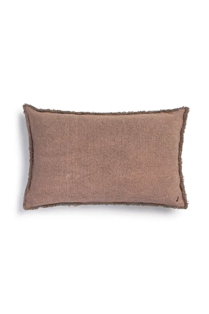 Stonewashed Rectangular Cushion - Soil Brown, Cotton