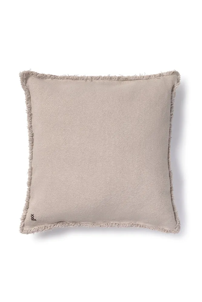 Stonewashed Square Cushion - New Grey, Cotton Canvas