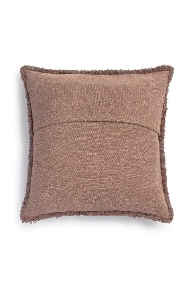 Stonewashed Square Cushion - Soil Brown, Cotton Canvas
