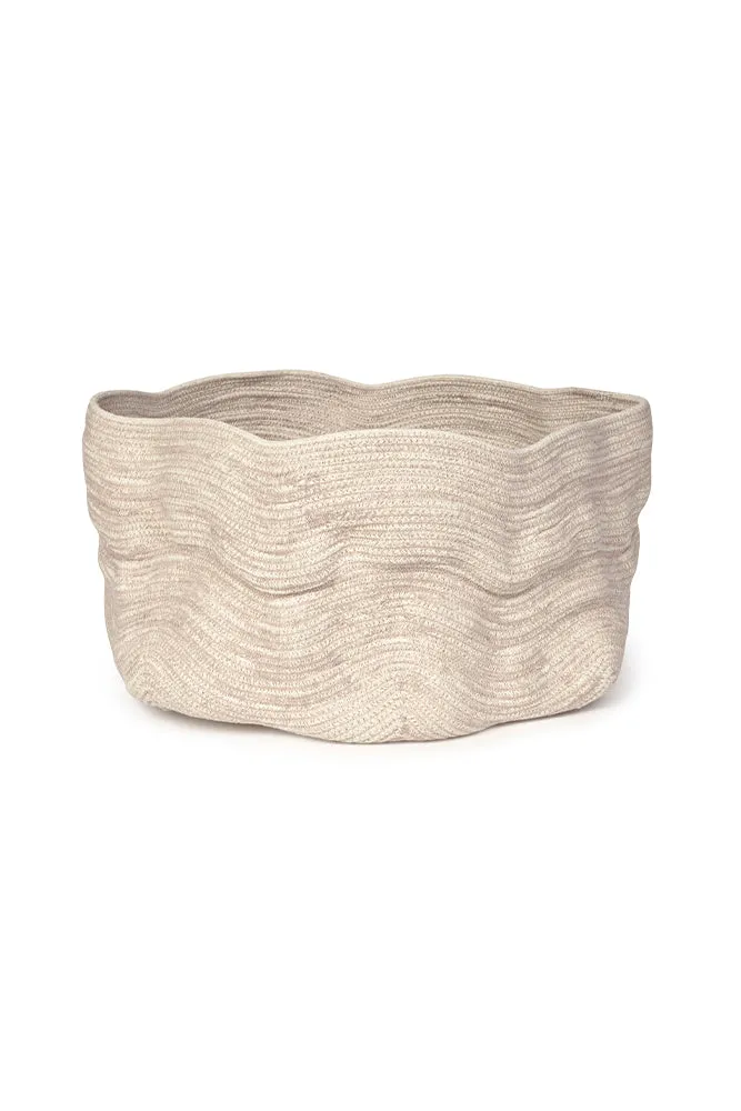 Stonewashed Wide Storage Basket - Natural, Cotton Rope