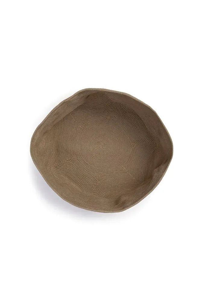 Stonewashed Wide Storage Basket - Soil Brown, Cotton Rope