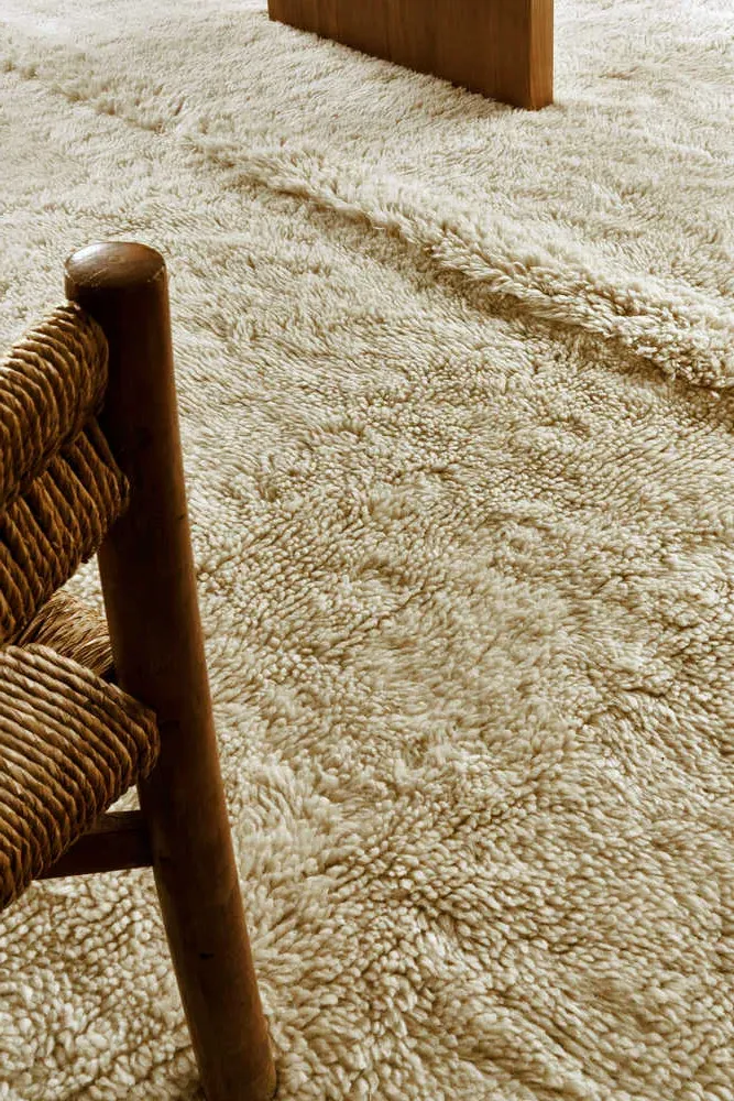 Tundra Area Rug - Beige, Wool