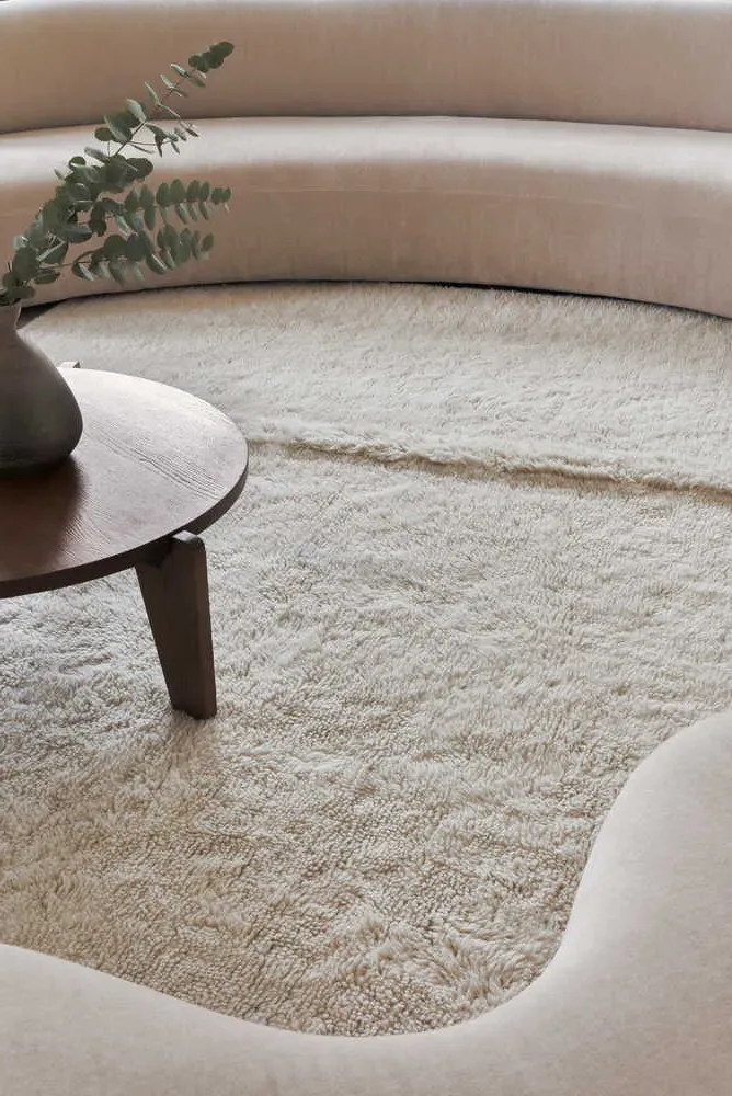 Tundra Area Rug - White, Wool