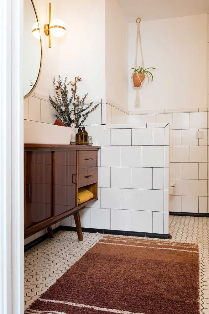 Twin Reversible Washable Rug - Toffee