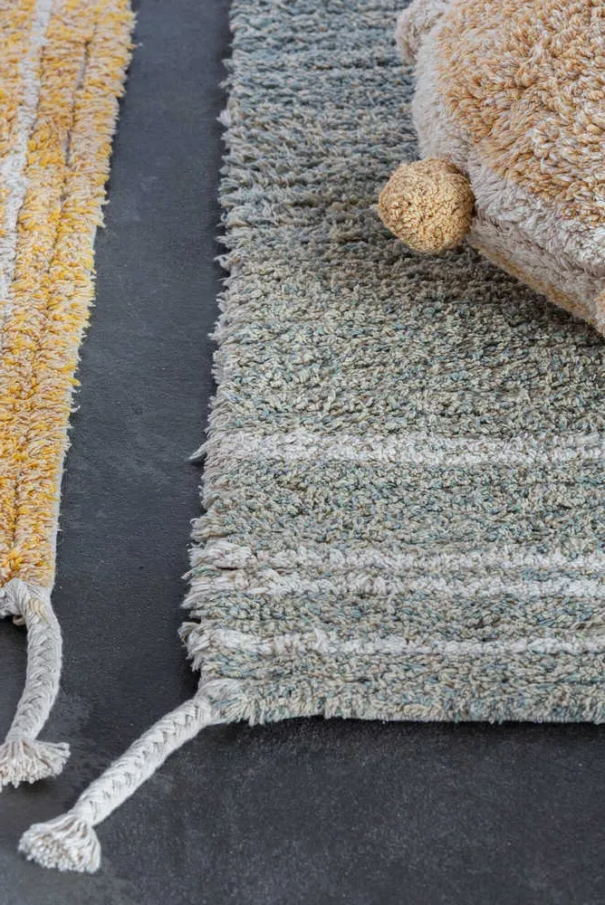 Twin Reversible Washable Rug - Vintage Blue