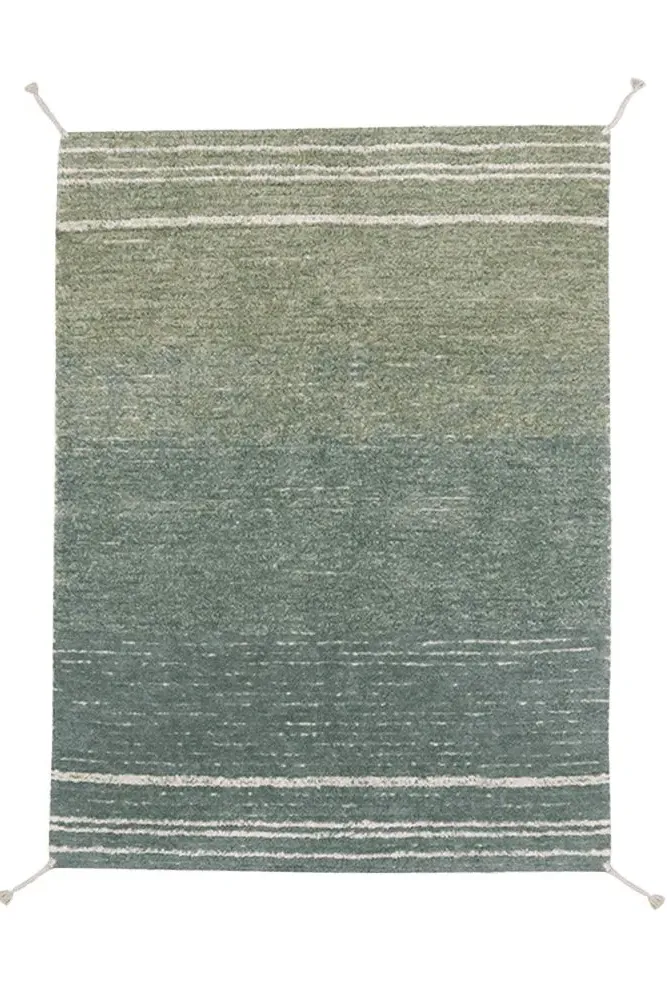 Twin Reversible Washable Rug - Vintage Blue