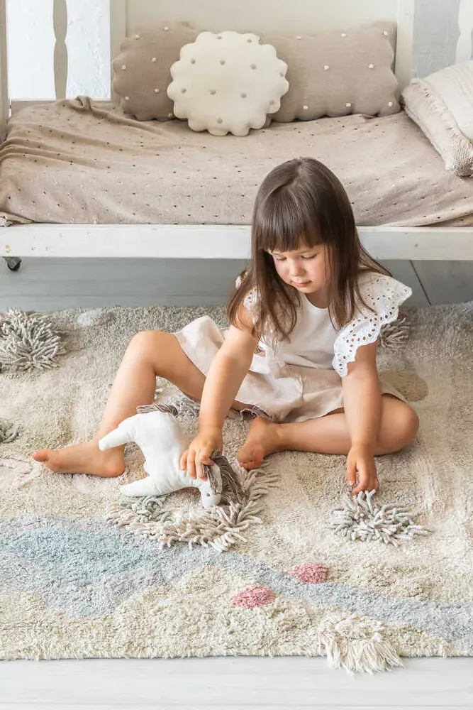 Washable Play Rug Path Of Nature 4' X 5' 3"