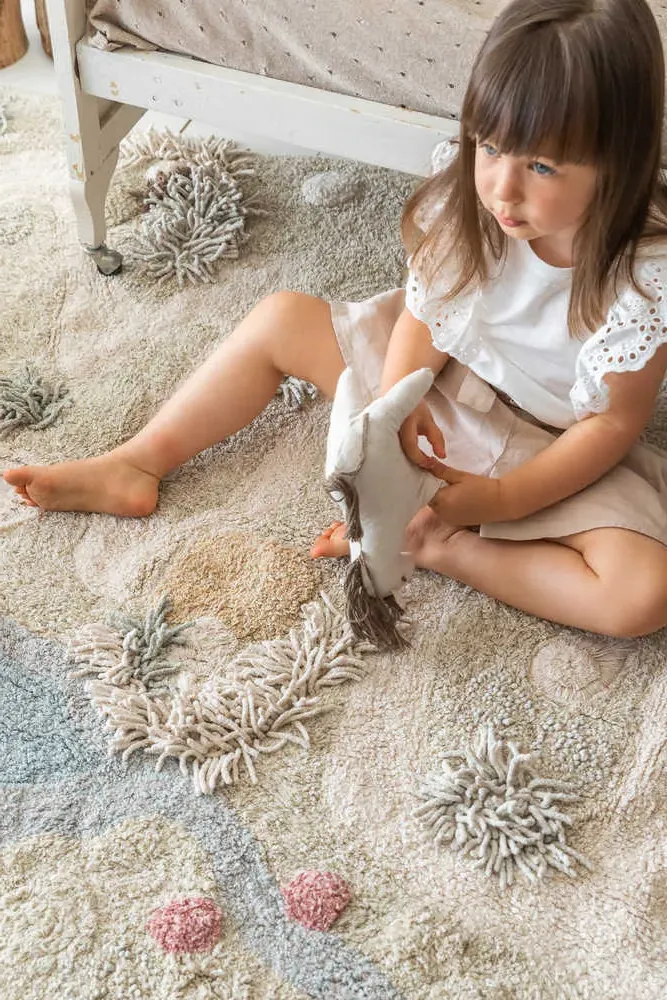 Washable Play Rug Path Of Nature 4' X 5' 3"