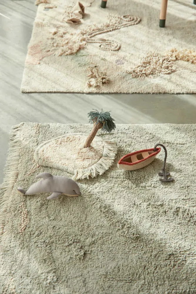 Washable Play Rug Waves 3' X 4' 3"