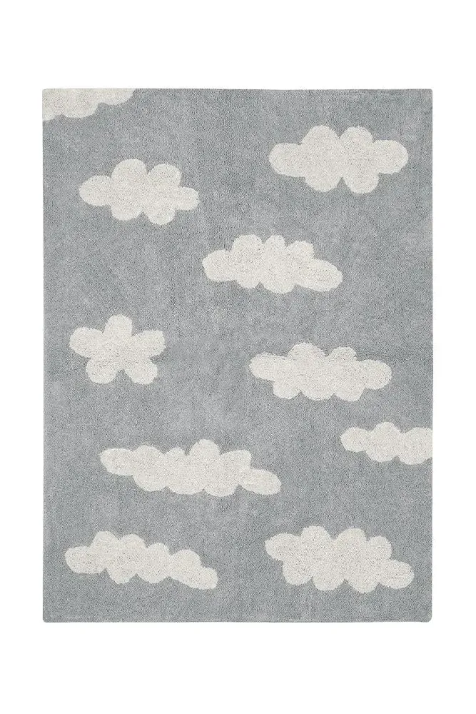 Washable Rug Clouds - Grey image