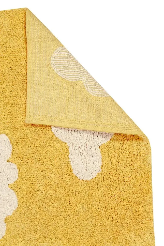 Washable Rug Clouds - Mustard