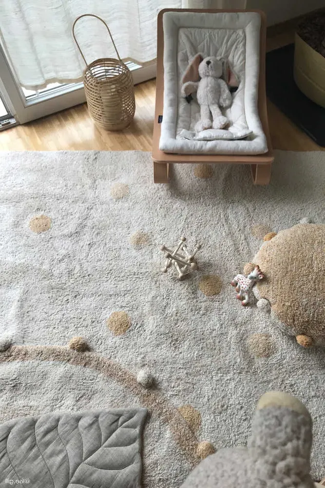 Washable Rug Hippy Dots Natural - Honey