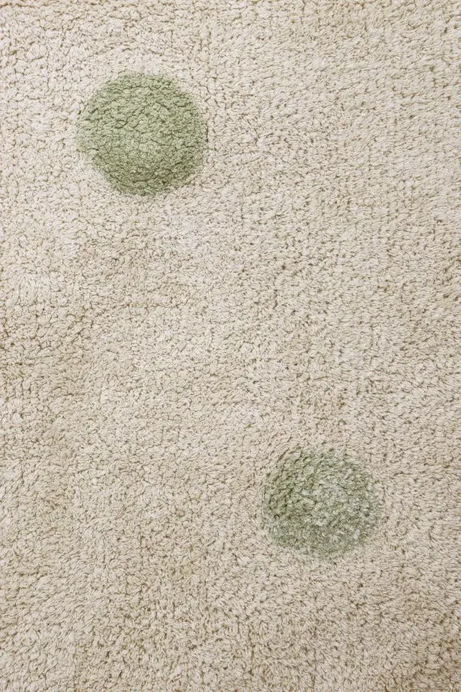 Washable Rug Hippy Dots Natural - Olive