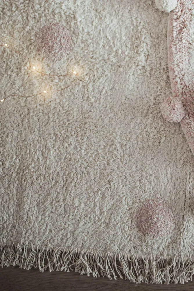 Washable Rug Hippy Dots Natural - Vintage Nude